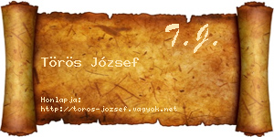 Törös József névjegykártya