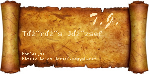 Törös József névjegykártya
