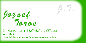 jozsef toros business card